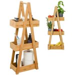 Dunedesign - 100% bambou etagre de bain avec 3 paniers en bois 30x18x80 cuisine et bain