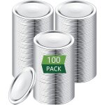 100 couvercles de conserve [large bouche] pour boule, couvercles de bocaux mason en m�tal de type fendu ...