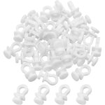 100 pcs crochet de rideau rail glisseur rail rideau poulie  rideaux en plastique blanc pour rideau de ...