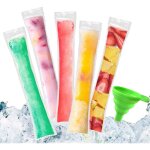 100 pcs disposable ice popsicle mold bagsbpa free freezer tubes with zip seals
