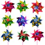 100 pcs moulin � vent plastique moulin � vent anti pigeon moulin � vent arc en ciel moulin � vent r�fl�chissan ...