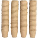 100 pieces pot semis biodegradable, godet semis biodegradable, pot pour semis, 8cm, rond, outils de jardinage ...