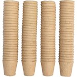 100 pieces pot semis biodegradable, godet semis biodegradable, pot pour semis, 8cm, rond, outils de jardinage ...