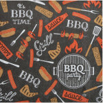 Lot de 20 serviettes en papier bbq party Lot de 20 serviettes en papier bbq party