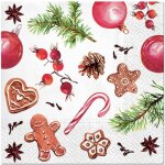 Lot de 20 serviettes papier friandise de noel
