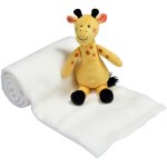 Douceur d'intérieur - plaid bebe avec son doudou girafe de la savane Douceur d'intérieur - plaid bebe avec son doudou girafe de la savane
