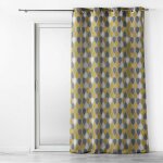 Douceur d'int�rieur - rideau � oeillets 140 x 260 cm palpito jaune anthracite