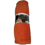 Atelier du coton - serviette drap de plage velours 100 x 180 cm uni orange
