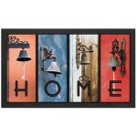 L'effet papillon - paillasson home - motif cloches vintage - multicolore - antidrapant - 40 x 68 cm