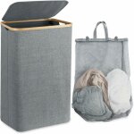 100l panier  linge, corbeille a linge, paniere a linge sale, bac a linge, panier  linge avec couvercle ...