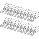 100pcs pinces  linge en acier inoxydable, pince  linge metal multi - usages pour linge en plein air ...