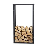 Mucola - 100x60cm porte en bois panier �tag�re en bois de chauffage de porte - bois