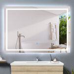 Acezanble - 100x70cm miroir de salle de bain anti - bue, miroir led avec clairage, miroir mural cosmtique ...