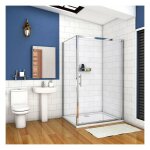 100x80x190cm porte de douche coulissante avec un receveur correspondant � la dimension de la cabine de ...
