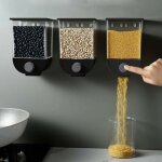Mediawave store - 10243 bidon distributeur 1 kg distributeur de crales noix et lgumes couleur: noir ...