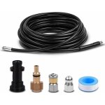 10m tuyau d�bouche canalisation pour k�rcher, kit de nettoyage du tuyau de vidange du nettoyeur haute ...