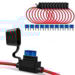 10pcs 12awg porte fusibles petit lame enfichable etanche avec fil, 32v support porte fusible lame, voiture ...