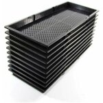 10pcs plastique plateau de culture plateau semis r�utilisable bac pour plantation noir pour hydroponique ...
