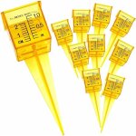 10pcs pluviomètre / arrosage en plastique jaune vif bouche large pour pelouse cour jardin extérieur maison ... 10pcs pluviomètre / arrosage en plastique jaune vif bouche large pour pelouse cour jardin extérieur maison ...