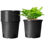 10pcs pots de fleurs en plastique, 16cm �paissir les pots de plantes conteneur de plantes pot de jardinage ...