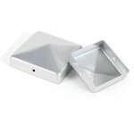 Einfeben 10x capuchon de poteau durable chapeau pyramide pour poteau bois clture de protection argent ...