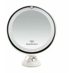 10x miroir grossissant miroir de maquillage clair par led de voyage avec ventouse miroir grossissant ...