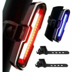 110 lumens feu arrire vlo puissant, lampe vlo led rechargeable usb avec 5 modes fixe / flash