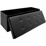 Dunedesign - 110cm banc coffre rangement - similicuir banc d'entrée 120l - banquette pliable Dunedesign - 110cm banc coffre rangement - similicuir banc d'entrée 120l - banquette pliable