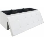 Dunedesign - 110cm banc coffre rangement - similicuir banc d'entr�e 120l - banquette pliable