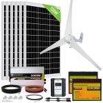 Eco - worthy - 1120w 24v kit solaire eolien systme hybride:400w olienne + 6 x 120w panneaux solaires ...