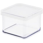 11603 bote rectangulaire 0, 5 l transparente, white - rotho