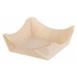 Lot de 12 barquettes en pin 'ecolo' 10cm naturel Lot de 12 barquettes en pin 'ecolo' 10cm naturel