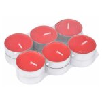 Lot de 12 bougies chauffe - plat 'essentiel' 3, 5cm fraise