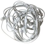 12 mtres / 12 douilles b22 - guirlande guinguette professionnelle cble plat - blanche limo