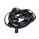 12 mètres / 12 douilles b22 - guirlande guinguette professionnelle câble plat - noire limão 12 mètres / 12 douilles b22 - guirlande guinguette professionnelle câble plat - noire limão
