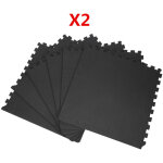 12 pi�ces tapis d'exercice avec dalles embo�tables en mousse eva tapis de gym sport yoga 63cm x 63cm