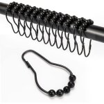 12 pi�ces crochet rideau douche, anneau rideau douche avec syst�me coulissant, anneaux pour tringle � ...