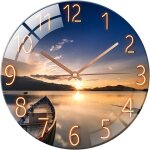 12 pouces horloges murales verre silencieuse de salon cuisine modernes design pendules murales 30cm horloge ...