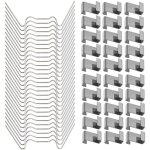 120 pcs clips de fixation pour vitre de verre � effet de serre en acier inoxydable (avec 60 clips de ...