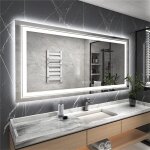 Luvodi - 120 x 60cm miroir salle de bain lumineux - miroir mural led salle de bain doubles bandes led ... Luvodi - 120 x 60cm miroir salle de bain lumineux - miroir mural led salle de bain doubles bandes led ...