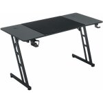 Naizy - 120x60cm table de jeu noire bureau plateau en fibre de carbone table d'ordinateur gamer table ...
