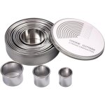 12pcs emporte piece rond cercle patisserie emporte pi�ces cuisine pour biscuits p�tes � sucre g�teaux ...