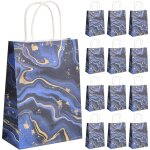 12pcs pochettes cadeau papier, sacs cadeaux avec poignes, sac de fte en papier, sacs de bonbons, pochettes ...