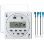 12v 16a prise programmateur digital � 16 programmes horloge programmable minuteur prise electrique avec ...