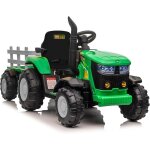 12v tracteur �lectrique enfant avec remorque amovible, voiture �lectrique 35w moteur double, musique ...