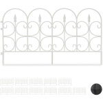 Relaxdays - 12x bordure de jardin plastique, cl�ture gazon 30 cm, 6 �l�ments, 4 m, parterre massif pelouse, ...