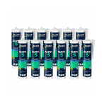 Bostik ? lot de 12 mastics d'�tanch�it� acrylique 310ml ? r�sistant de - 20�c � + 80�c ? excellente adh�rence ...