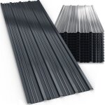 Gardebruk - 12x tles de bardage 129x46cm = 7m galvanis rsistant  la rouille intempries tle ondule ...