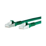 Metz connect - 1308451555 - e rj45 c�ble r�seau, c�ble patch cat 6a s / ftp 1. 50 m vert avec cliquet ...