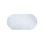 Tapis fond de baignoire pvc galets 35x68cm blanc msv